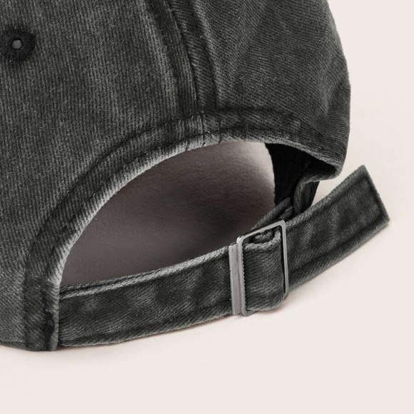 black washed vintage look adjustable baseball cap - Picture 2 of 6
